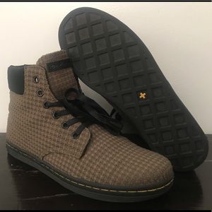 DR. MARTENS KHAKI BLACK/ WAFFLE COTTON FINE CANVAS